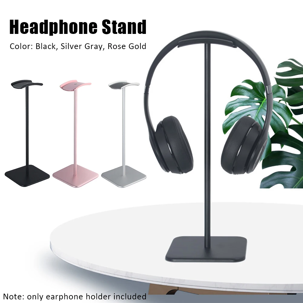 Universal Holder Solid Base Detachable Display Support Bar Headphone Stand Aluminum Alloy Home Office Hanger Organizer Table