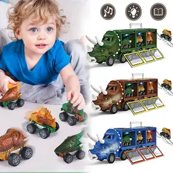 Jouet de Transport de voiture de dinosaure, camion de Transport de voiture, véhicule de traction, jouet avec dinosaure, cadeau d'anniversaire pour enfants, cadeau de noël 