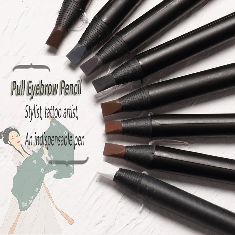 12PCS Eyebrow Pencil Long-Lasting White eyebrows Cosmetic pencil High quality Cheap Natural Waterproof Makeup Beauty | Красота и