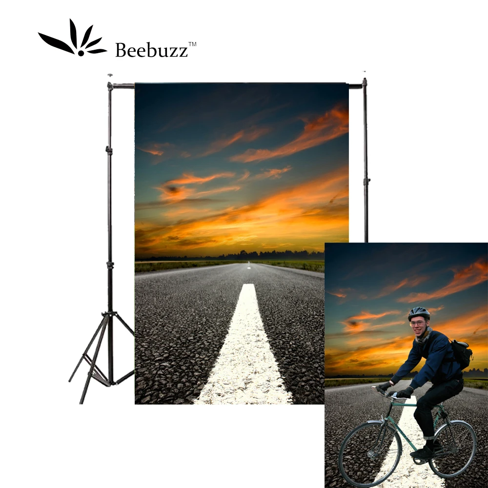 

Beebuzz photo backdrop straight road backgroung sunset road a person's journey photos highway photophone