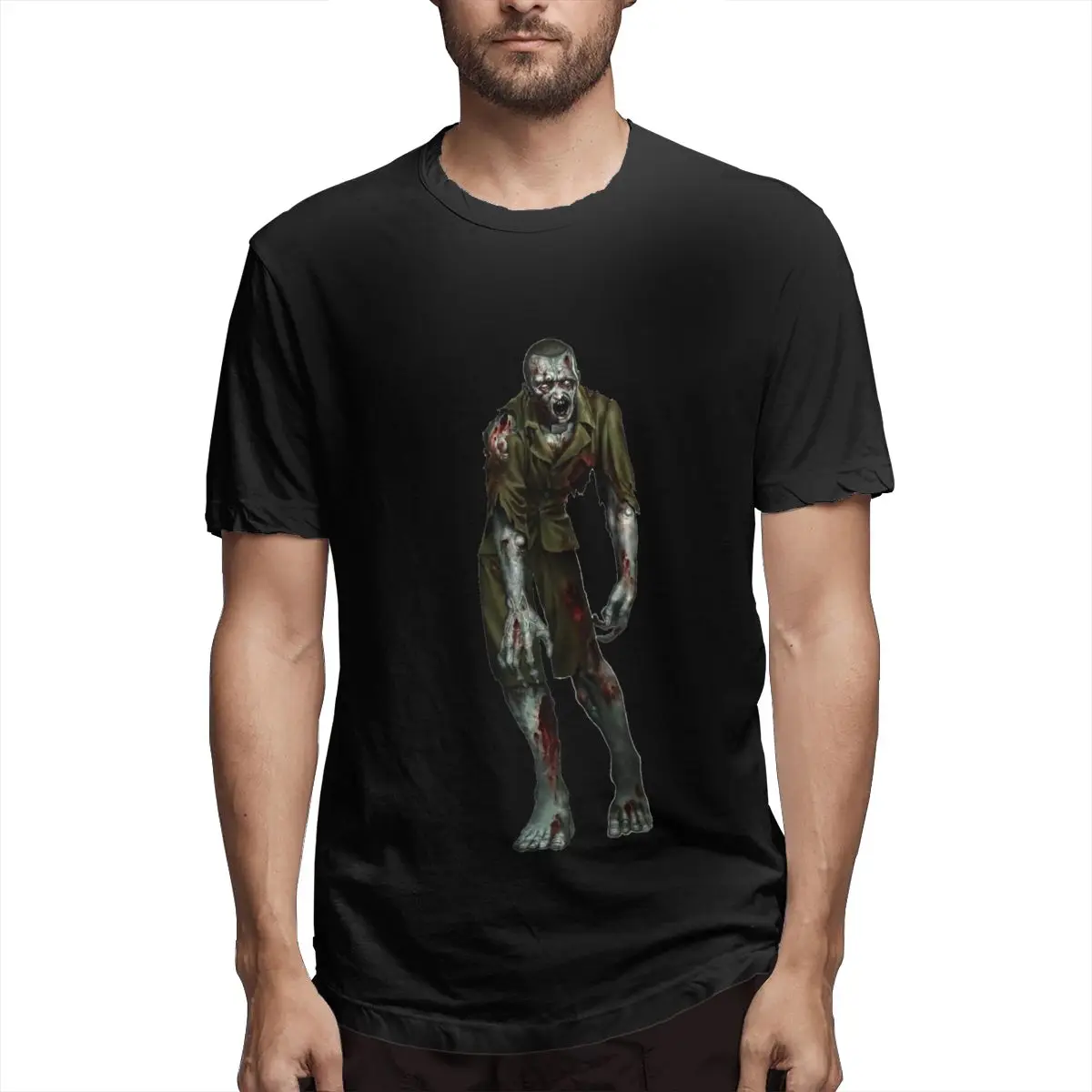 NOISYDESIGNS High-quality Men's T-shirts Zombie Printing Short Sleeve Tshirts Summer Tops Tees Boys Cotton Camiseta Masculina