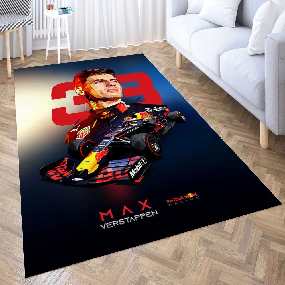 Max-Verstappen Racecar ковер для гостиной скоростной картинг драгоценный мальчиков 3d