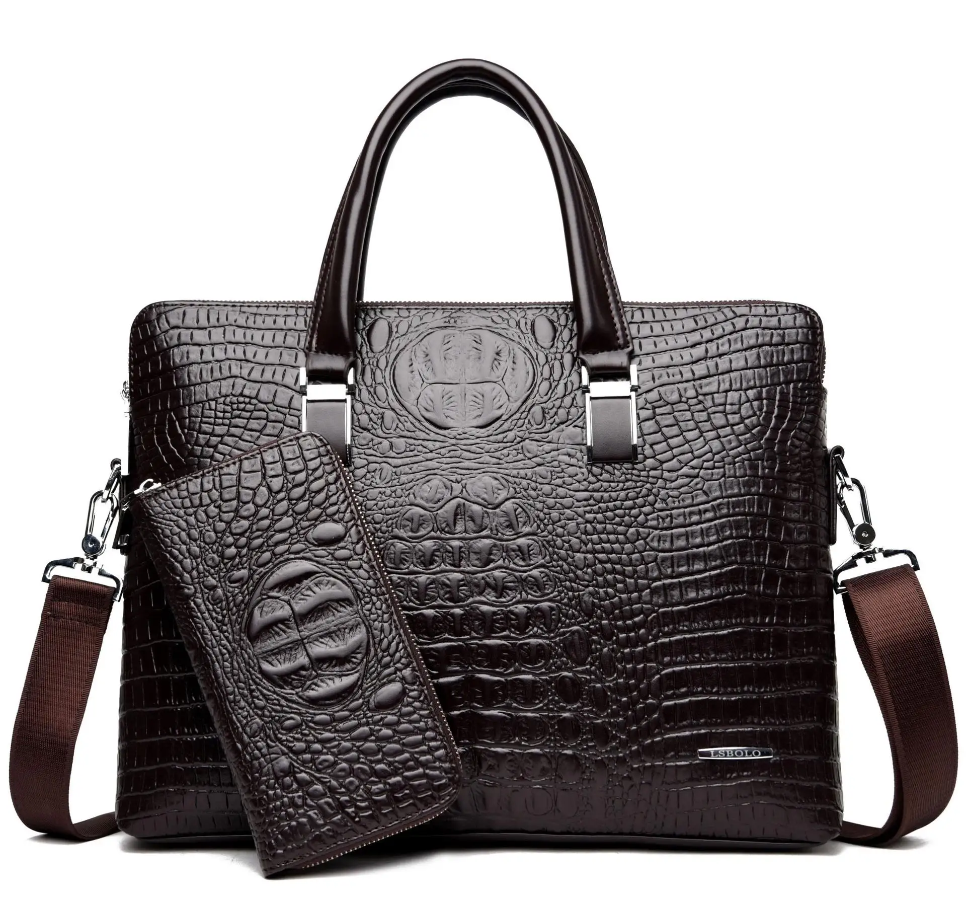 Черная Повседневная кожаная сумка чемодан мужские сумки коричневые высококачественные сумки на плечо для мужчин сумка через плечо 40 - Цвет: brown