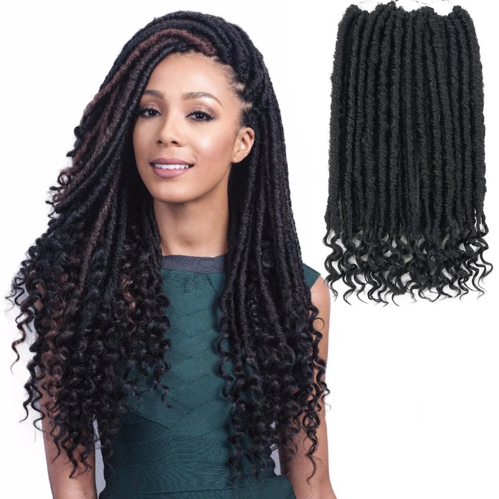 11.61€ |20 pouces déesse Faux Locs Crochet cheveux tresses extrémité souple...