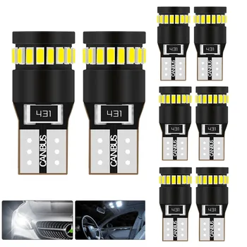 

8pcs t10 bulb t10 led voiture accessories Side marker Light Parking lights Tail Light Bulbs for Ford escape/mondeo mk5 car bulb