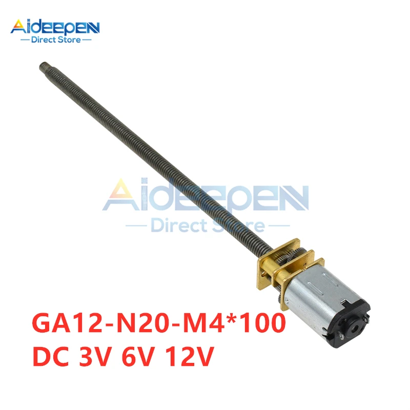 GA12-N20-M4 * 100 DC 3V 6V 12V 15/30/60/100/150/200/300/400/500/600/800/1000 об/мин Micro Скорость Шестерни мотор с
