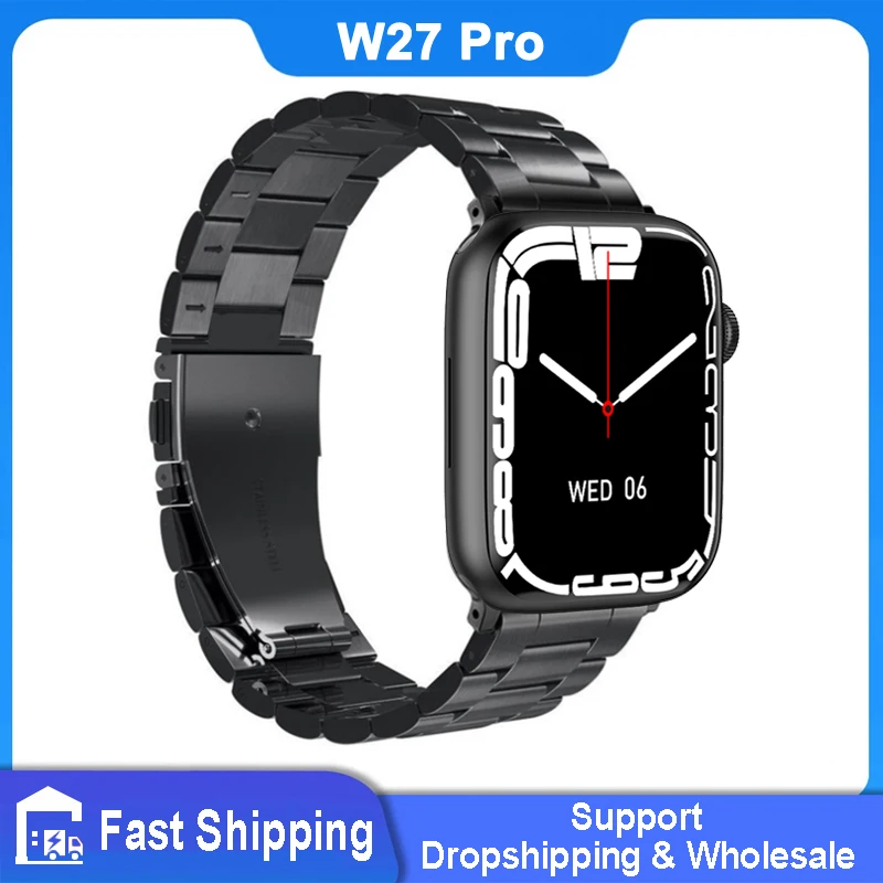 Смарт-часы W27 Pro Беспроводная зарядка Bluetooth Раздельный экран | Электроника