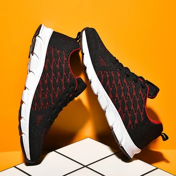 

Mens Sneakers Casual Flats Shoes Hot Sale Trainers Sports Shoes Men Lace Up Mesh Trend Walking Shoes Male Breathable Shoes Big