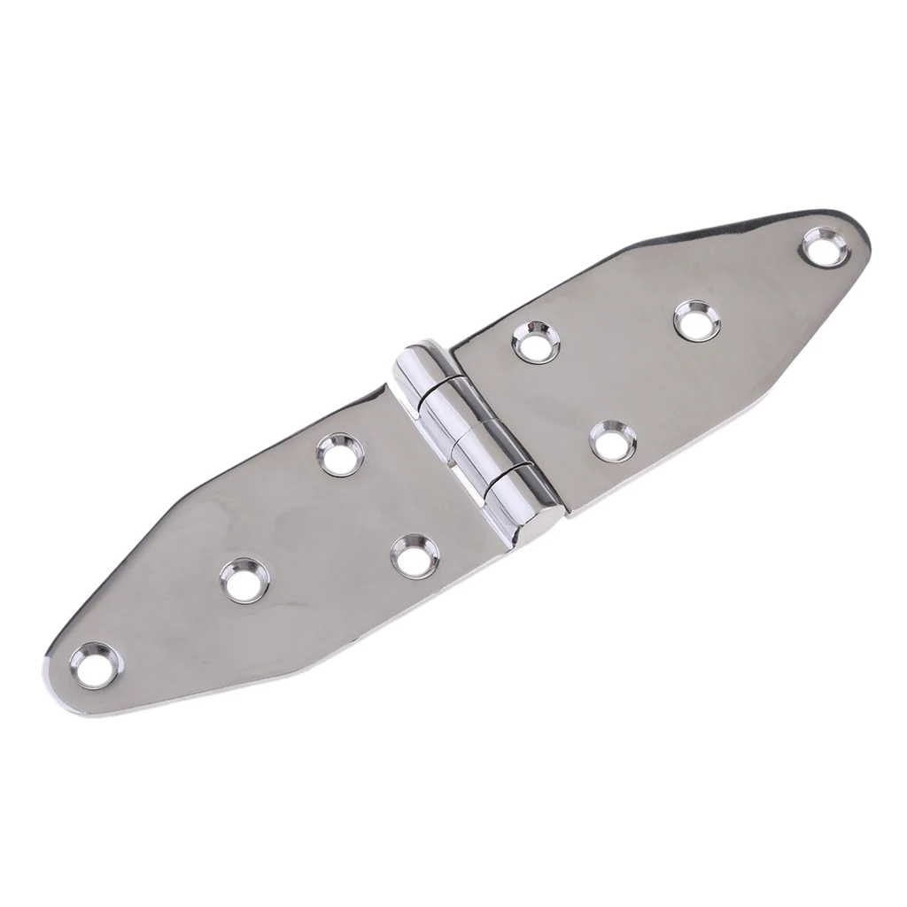 Silver 316 Stainless Steel Marine Deck Cabin Strap Hinge Hardware Boat Parts