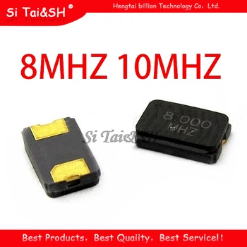 

10pcs 8MHZ 10MHZ 11.0592MHZ 12MHZ 13.56MHZ 16.000MHZ 20MHZ 24MHZ 8.000MHZ 16MHz 2Pin 5032 smd quartz resonator Crystal new