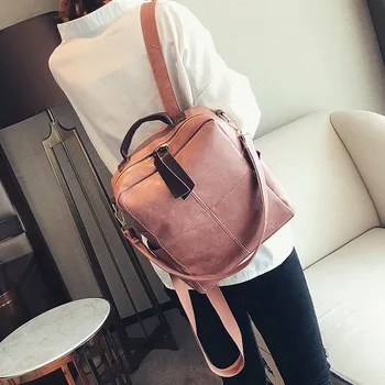 

Luxury Famous Brand Designer Women PU Leather Backpack Female Casual Shoulders Bag Teenager School Bag Fashion Women's Bags 8.22