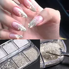 

HOT SALES！！！New Arrival Nail Sequins Unique Sparkling Plastic Shiny Nail Glitter Powder for Home Nails DIY