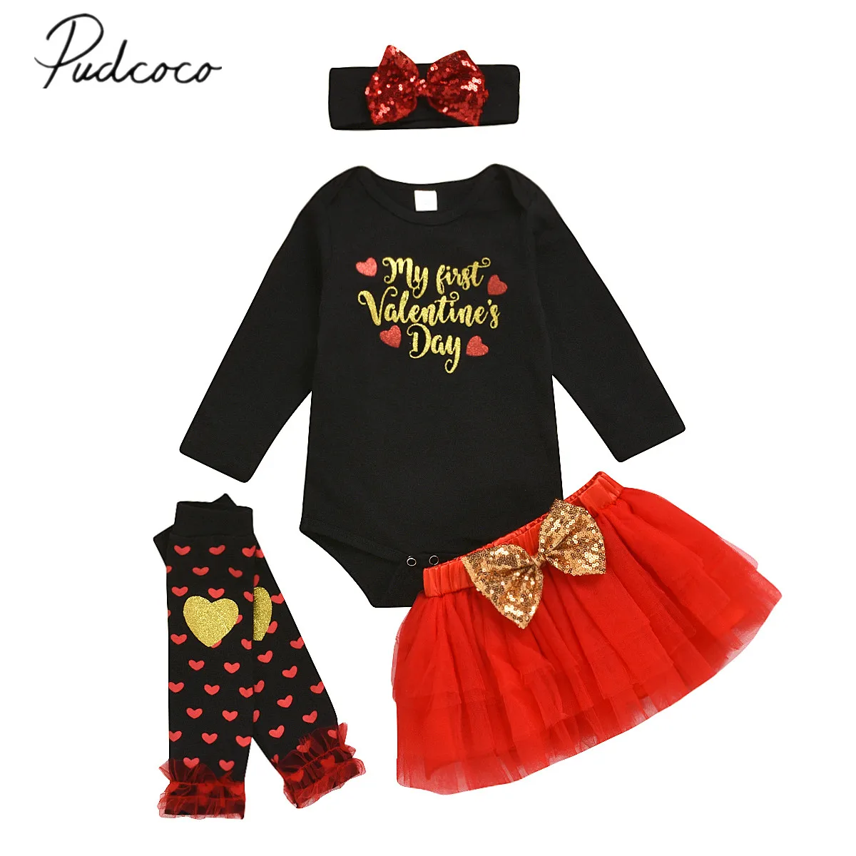 baby girl valentine's day romper