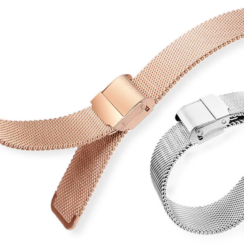 Elegant 18mm Metal Loop Strap - Women's Wrist Band Accessory
