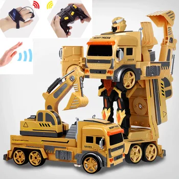 

RC Car Robot Excavator Dump Truck Boys Toys Engineering Vehicle Digging Kids Children Gift Remote Control Transporter Watch Cars