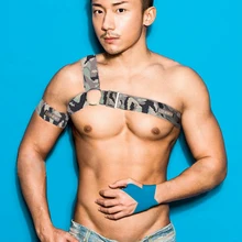 Новые Сексуальные мужские эластичные Широкие ремни нагрудный ремень для тела ремень для связывания Холтер шеи Мужское эротическое белье вечерние Satge одежда для ночного клуба