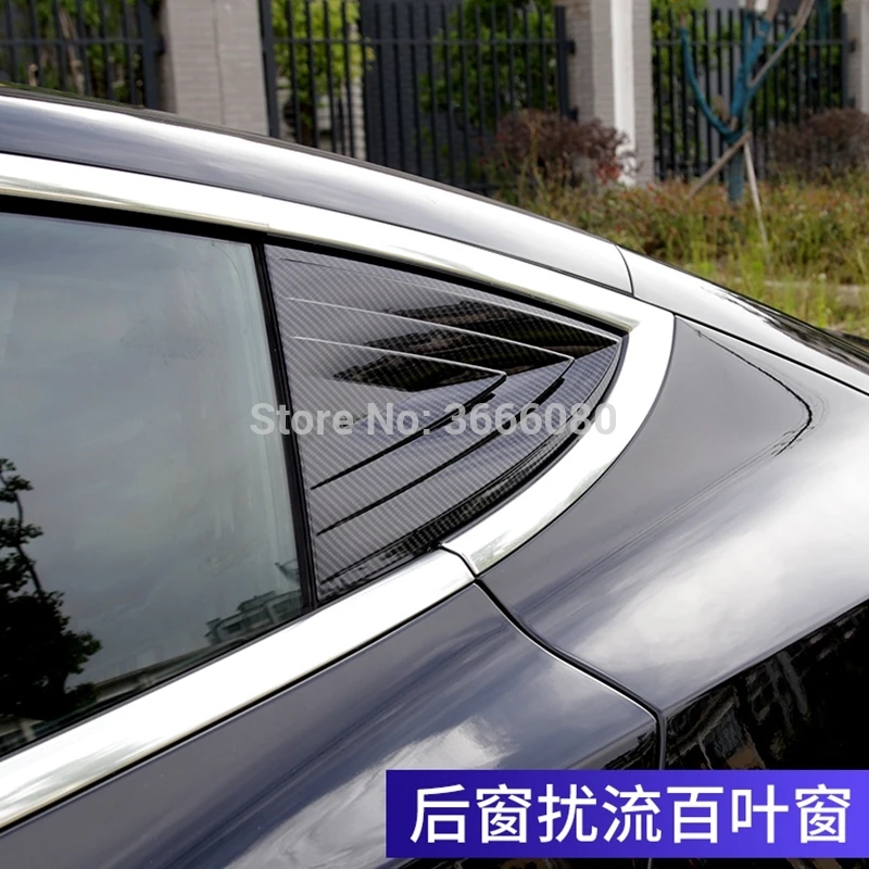

Car Styling For 2017 2018 2019 2020 Tesla Model 3 New ABS Front Rear triangle window Shutter Vent Fender Decorative strip 4Pcs