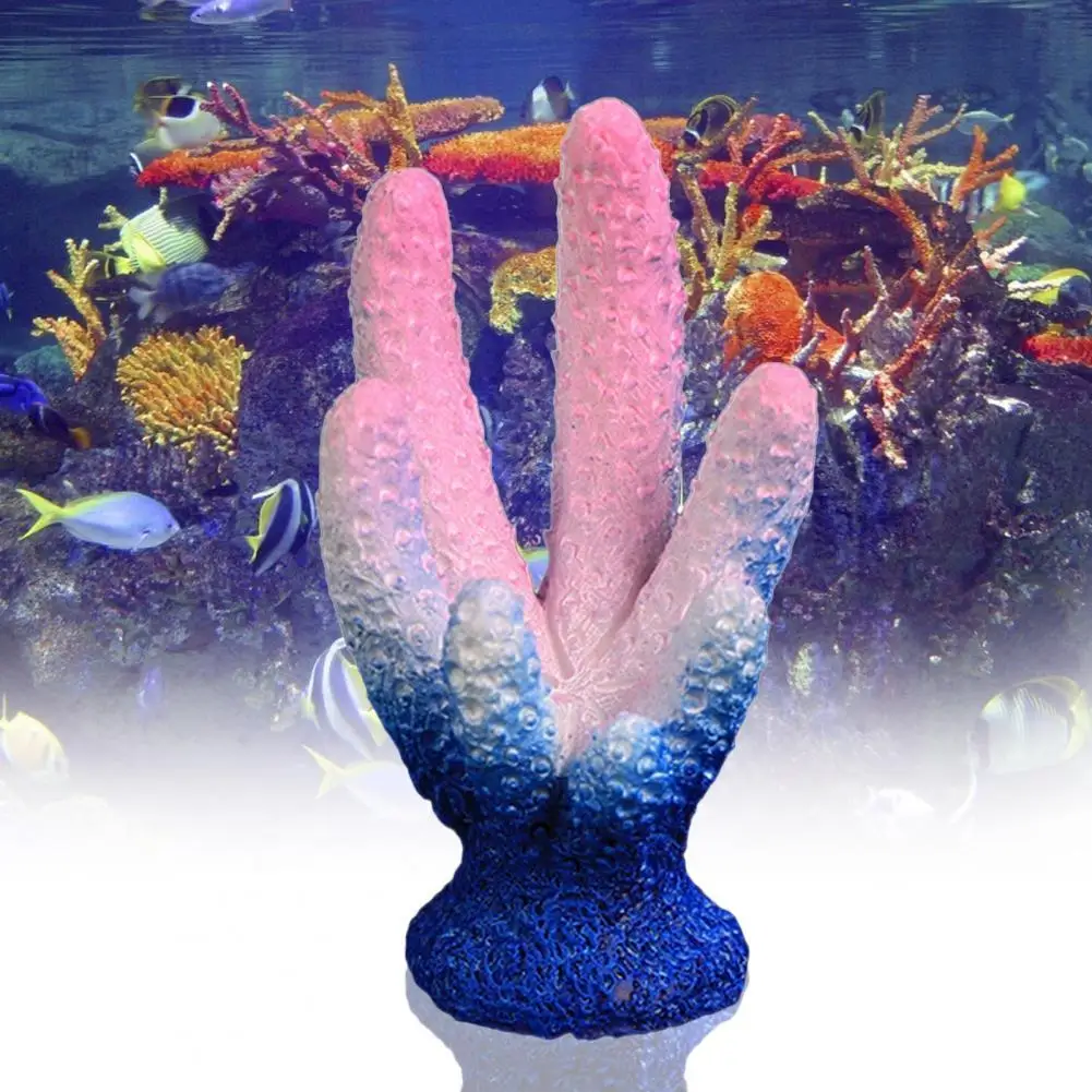 Safe Fish Tank Figurines Vivid Color Aquarium Figurines Miniature Ornaments Artificial Coral Fairy Aquarium Decor
