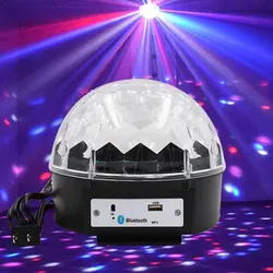 Светодиодный светильник для сцены MP3 громкоговоритель KTV свадебные принадлежности Голосовое управление проектор хрустальный магический