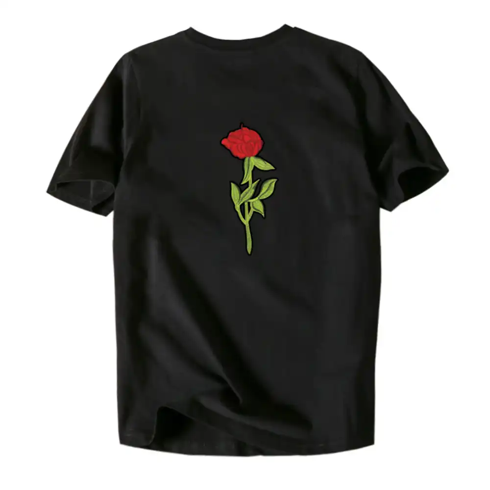 Rose print t shirt mens Clearance