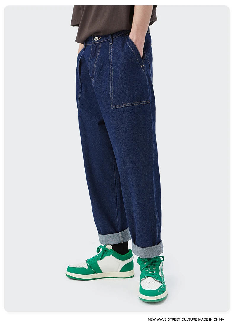 Inflation Mens Vintage Denim Pants Male 