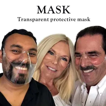 

Visor for Lips and Nose Respiratory Protection Helmets Plastic Reusable Transparent Durable Mask Face Shield Anti-Saliva Safety