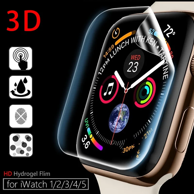 5x нано защитная пленка для iWatch 5 4 40 мм 44 (не стекло) Apple Watch 1 2 3 42 38 из фольги |