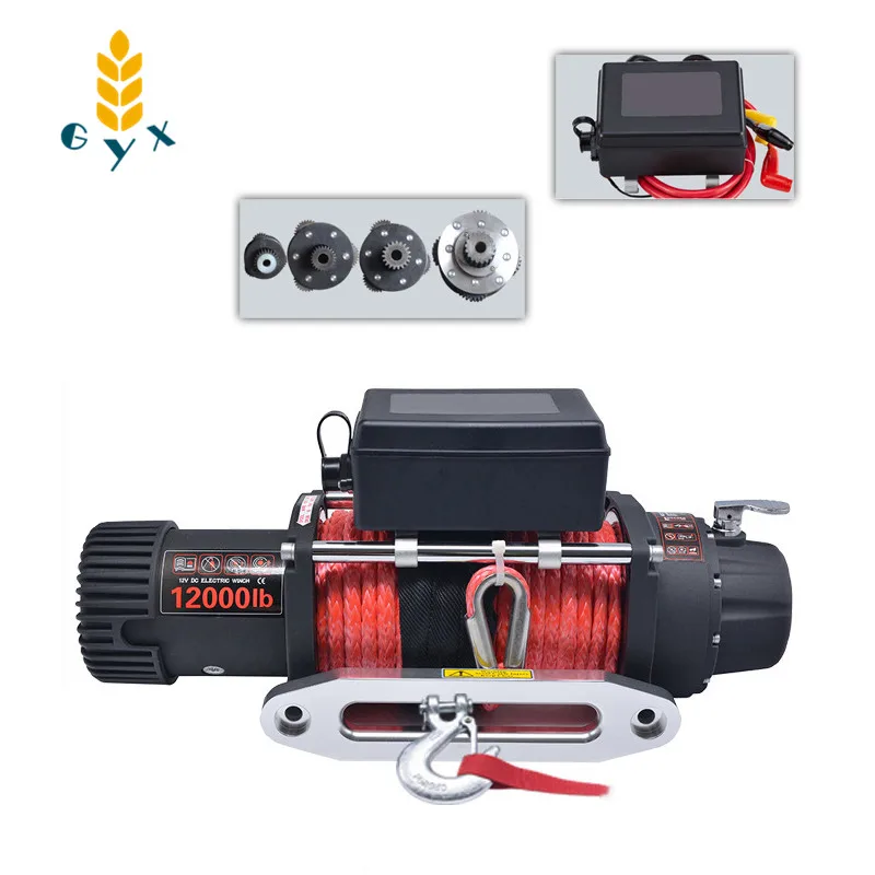 

Vehicle electric winch 12V/24V electric winch off-road vehicle modified self-rescue winch electric remote control hoist