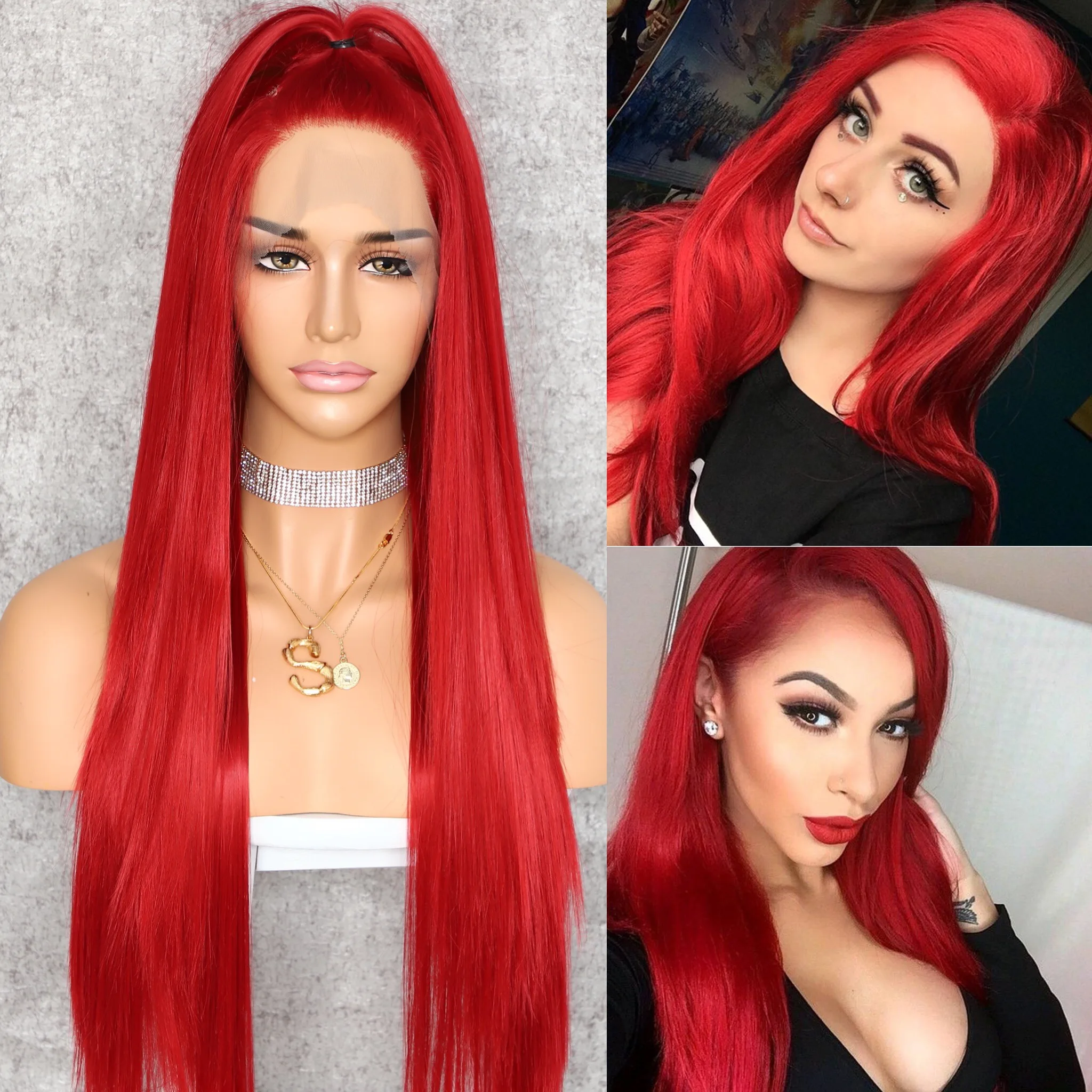 girls red wig