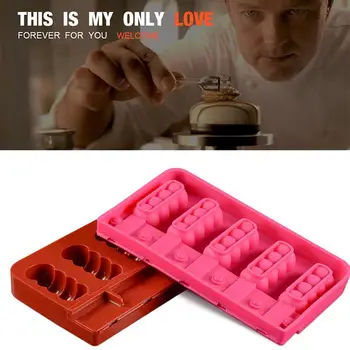 

5 Cavity Ice Cream Mold DIY Ice Cube Moulds Silicone Popsicle Molds Home, kitchen Random