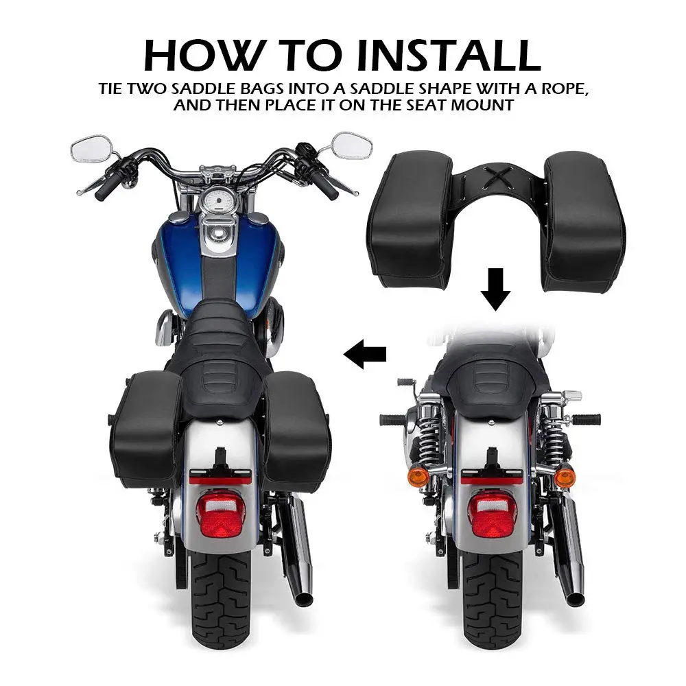 2 шт. Кожаные Мотоциклетные сумки седла для индийских разведчиков Suzuki 8 Honda shadow