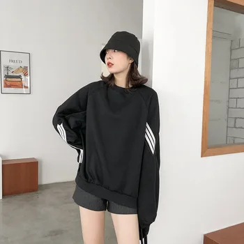 

new Korean women collar sweater all-match Gray long sleeved shirt slim one-neck female