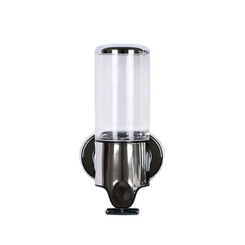 

Wall Mount Pumps, Single 15 Fl. Oz. Shampoo & Soap Dispenser, Stainless Steel, Bottle Shower Home Hotel Bathroom Supplies-Clear