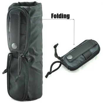 

Molle Folding Water Bottle Bag 1000D Military Combat Tactical Dump Drop Kettle Bag Hiking Hunting Water Bottle Pouch Carry Bag