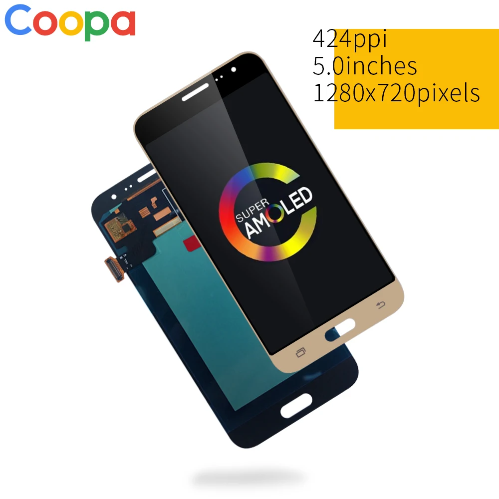 Супер AMOLED lcd для samsung Galaxy J3 J320 J320F J320H lcd дисплей кодирующий преобразователь сенсорного экрана в сборе с регулировкой яркости