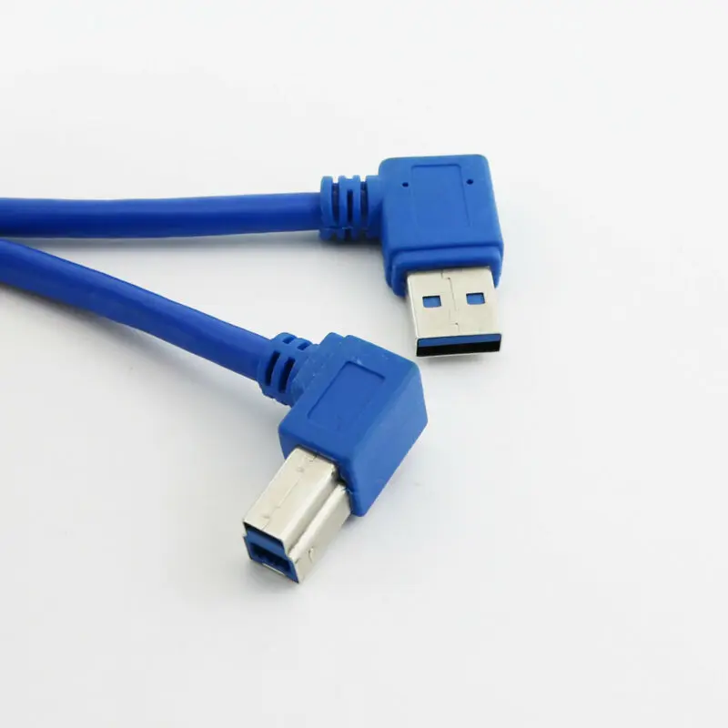 Премиум USB 3,0 тип A папа-Тип B папа 90 градусов левый угол кабель