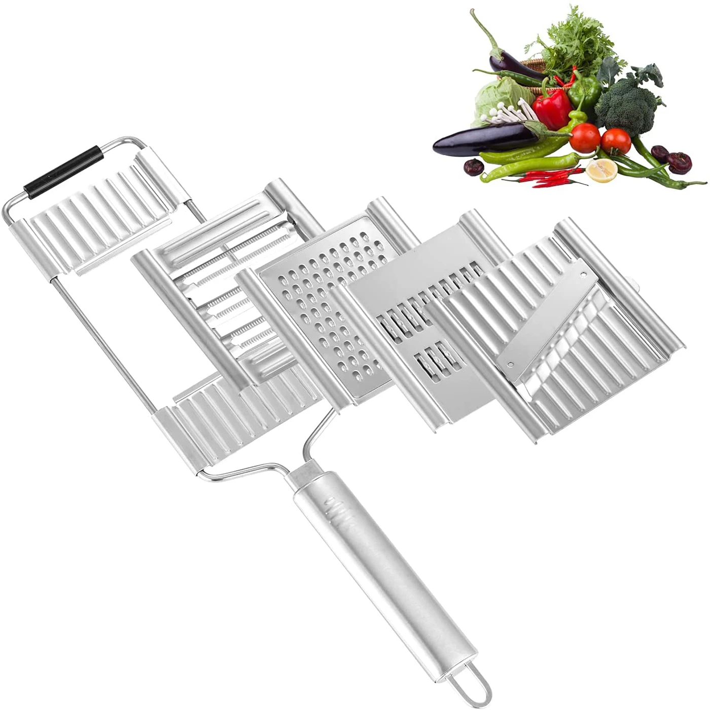 

Multi-Purpose Vegetable Slicer Stainless Steel Grater Cutter 4 in 1 Cheese Butter Shredders Fruit Potato Peeler Kitchen Tools