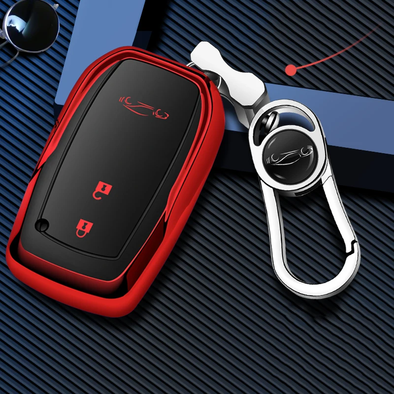 TPU soft car key case Protective Shell full cover for Toyota Highlander Camry CROWN REIZ Prado RAV4 360 Car Accessories