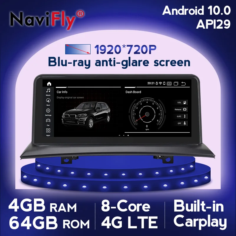 IPS screen Snapdragon Android 10.0 car multimedia player gps navigation for BMW X3 E83 2004-2010 Carplay WIFI BT 4G LTE | Автомобили и