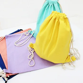 

Canvas Drawstring Backpack Canvas Drawstring Backpack Super Thick Encryption Canvas Pocket Softback Shoulders Draw String