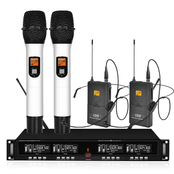 

Professional UHF Wireless Microphone Headset Microphone 2 Handheld Microphone Stage Performance Microphone Wireless