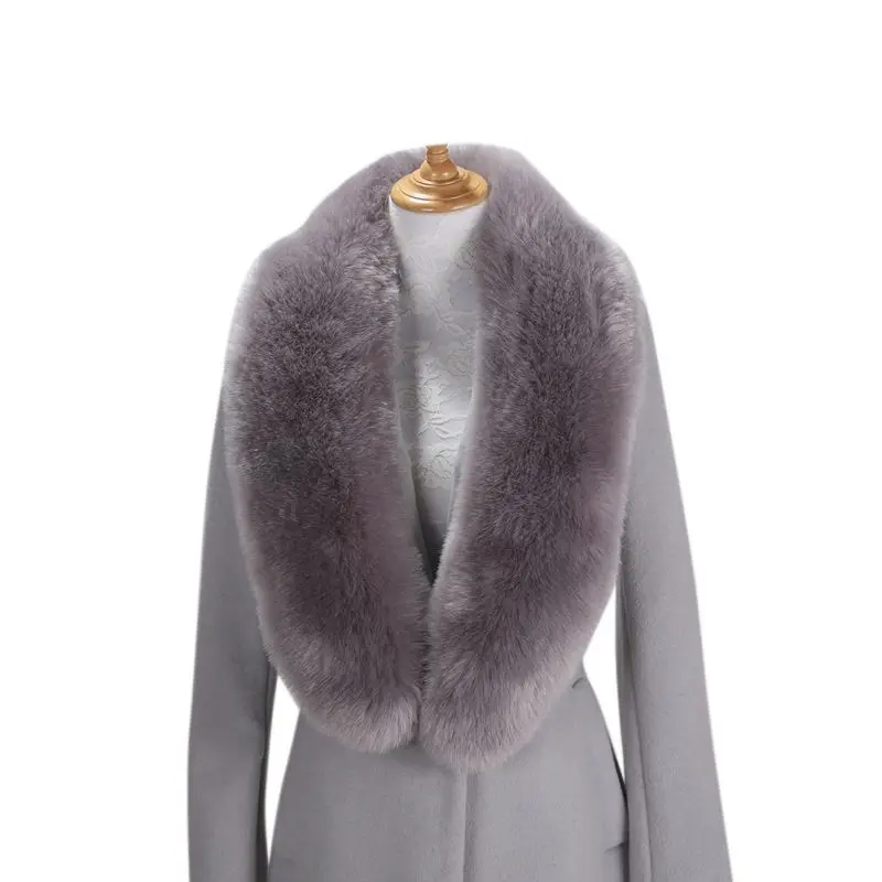 Женское зимнее пальто с воротником из искусственного меха, Женское пальто из искусственного меха, роскошный теплый воротник
