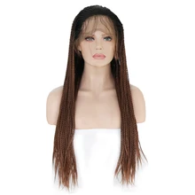 Charisma длинные плетеные кружевные передние парики микро 2х закрученные косички с детскими волосами бесклеевые синтетические кружевные передние парики для черных женщин