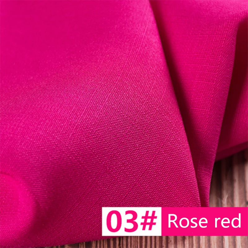 Rose red Хлопок, лен, Помытый бамбуковый хлопок, льняная ткань, одежда, платье, ткань DIY ручной работы, стеганное лоскутное шитье, мягкая ткань, Новинка - Цвет: Rose red
