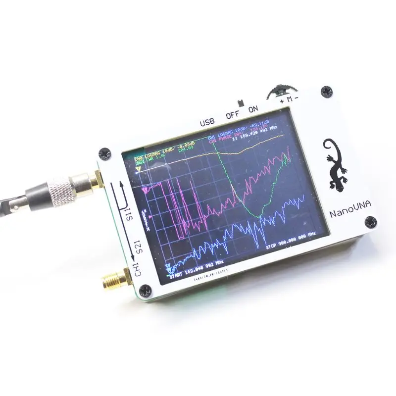 NanoVNA Векторный анализатор Netwerk 50 KHz-900 MHz цифровой ЖК-дисплей HF VHF UHF антенный анализатор Staande Golf USB POWER