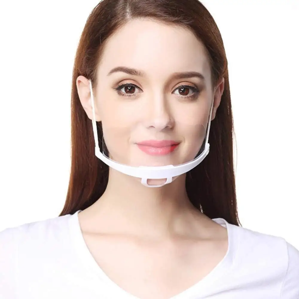 Transparent Plastic Anti-Fog Mouth Shield, Suitable for Restaurants, Hotels, Cake Shops, Bakeries(10pcs)