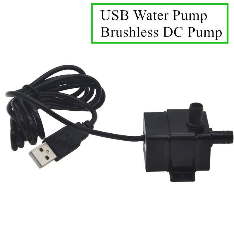 DC 5V USB Water Pump Submersible Water Pump Waterproof Low Noise Brushless DC pump Brushless Aquarium Tank Fountain