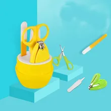 Новые 4 шт ножницы для ногтей набор прекрасные ножницы и щипчики для ногтей Новорожденные ножницы для стрижки ногтей безопасные ножницы для ухода за ногтями костюм уход за ребенком горячий