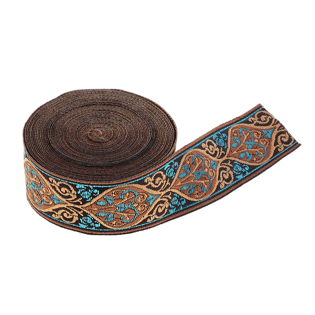 5 Meters Jacquard Trim Sew Ribbon Fabric Ribbons Medieval Fabric Ribbon Renaissance Trim for Sewing Crafts Accessories