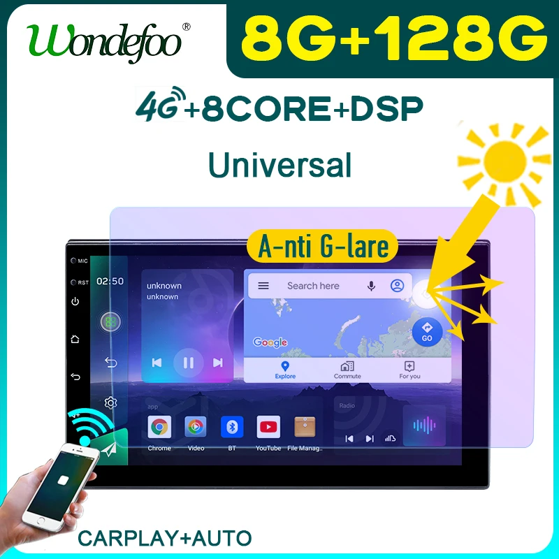 Universal 2 din android 10 Car radio stereo screen For Nissan X-Trail Qashqai HYUNDAI Santa Fe Accent CR-V Passat B5 Lancer Kia |